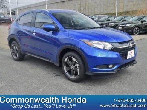 2018 Honda HR-V EX-L Navi Aegean Blue Metallic, Lawrence, MA