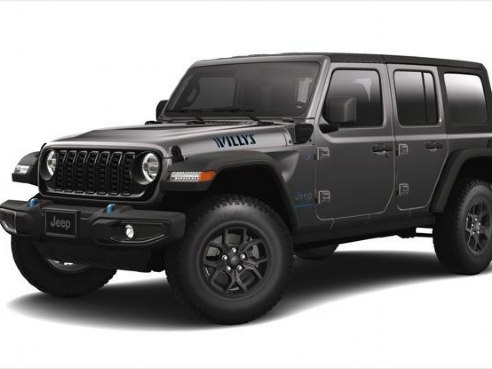 2024 Jeep Wrangler 4xe 4-DOOR WILLYS Granite Crystal, Lynnfield, MA