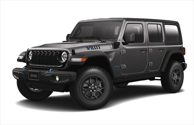 2024 Jeep Wrangler 4xe 4-DOOR WILLYS Granite Crystal, Lynnfield, MA