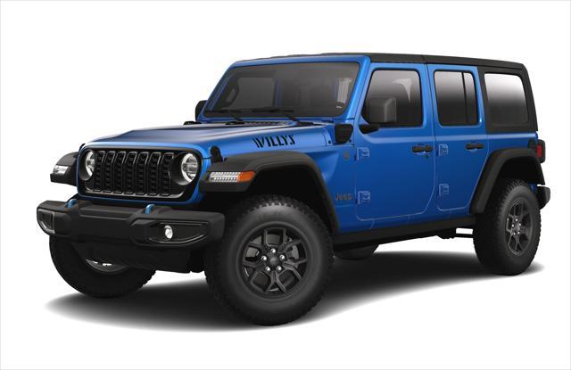 2024 Jeep Wrangler 4xe 4-DOOR WILLYS Hydro Blue Pearlcoat, Lynnfield, MA